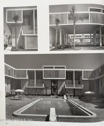 a view of a balcony with chairs