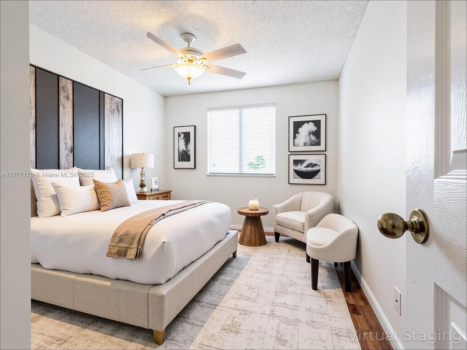 4242 Magnolia Ridge Drive Weston, FL 33331 - Photo 8 of 36 a spacious bedroom with a bed and ceiling fan