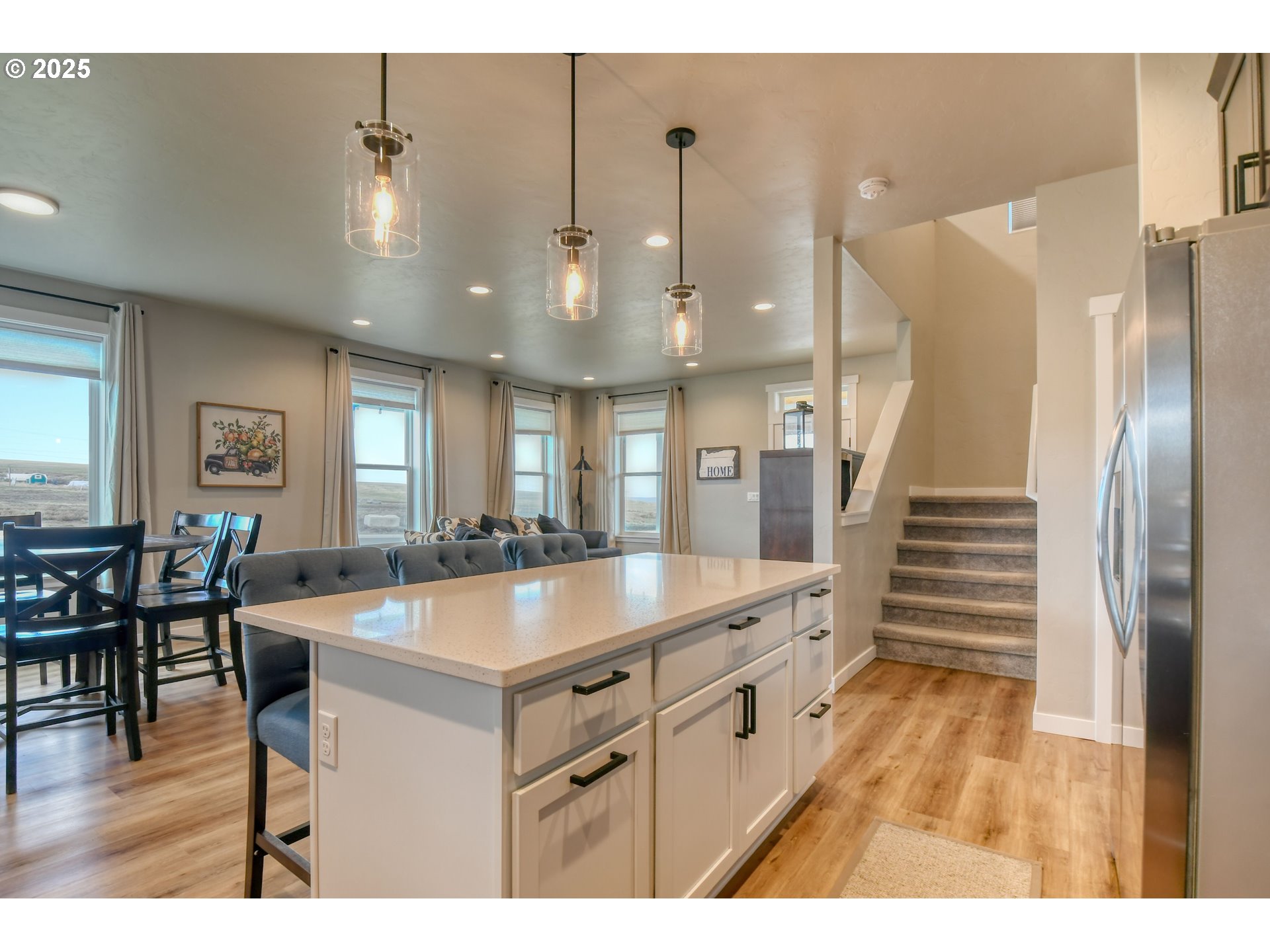 2 Lewis Circle Milton Freewater, OR 97862 - Photo 23 of 47 a kitchen with stainless steel appliances granite countertop a sink and a refrigerator