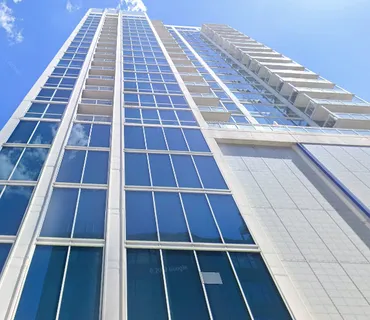 a front view of a building