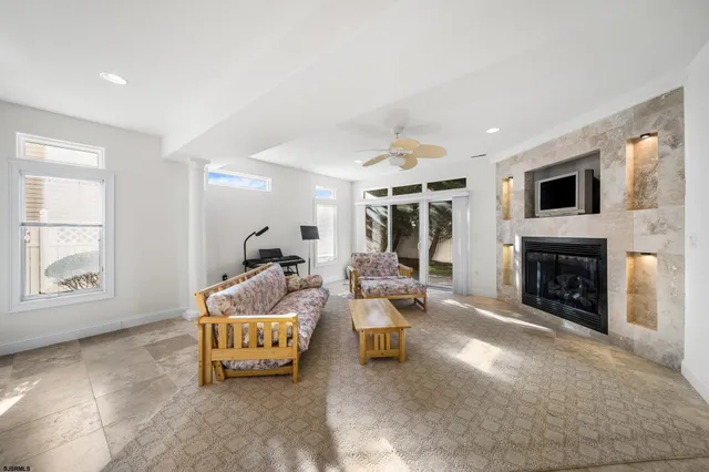 a view of a dining area with furniture