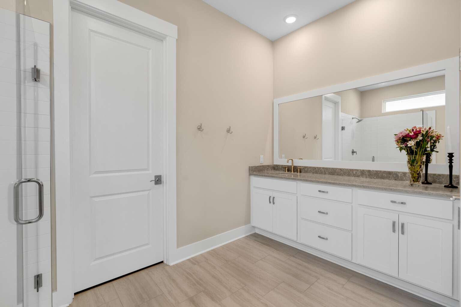 1760 Pathways Dr Inlet Beach Inlet Beach, FL 32461 - Photo 23 of 36 a bathroom with a granite countertop sink and a mirror