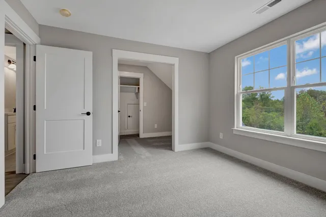 an empty room with a window