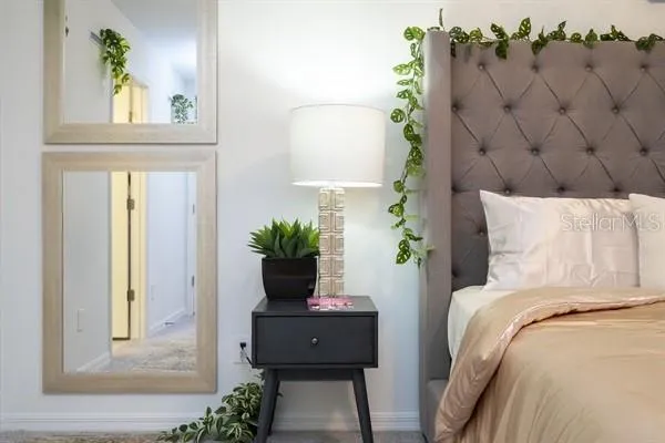 a living room with furniture and a couch