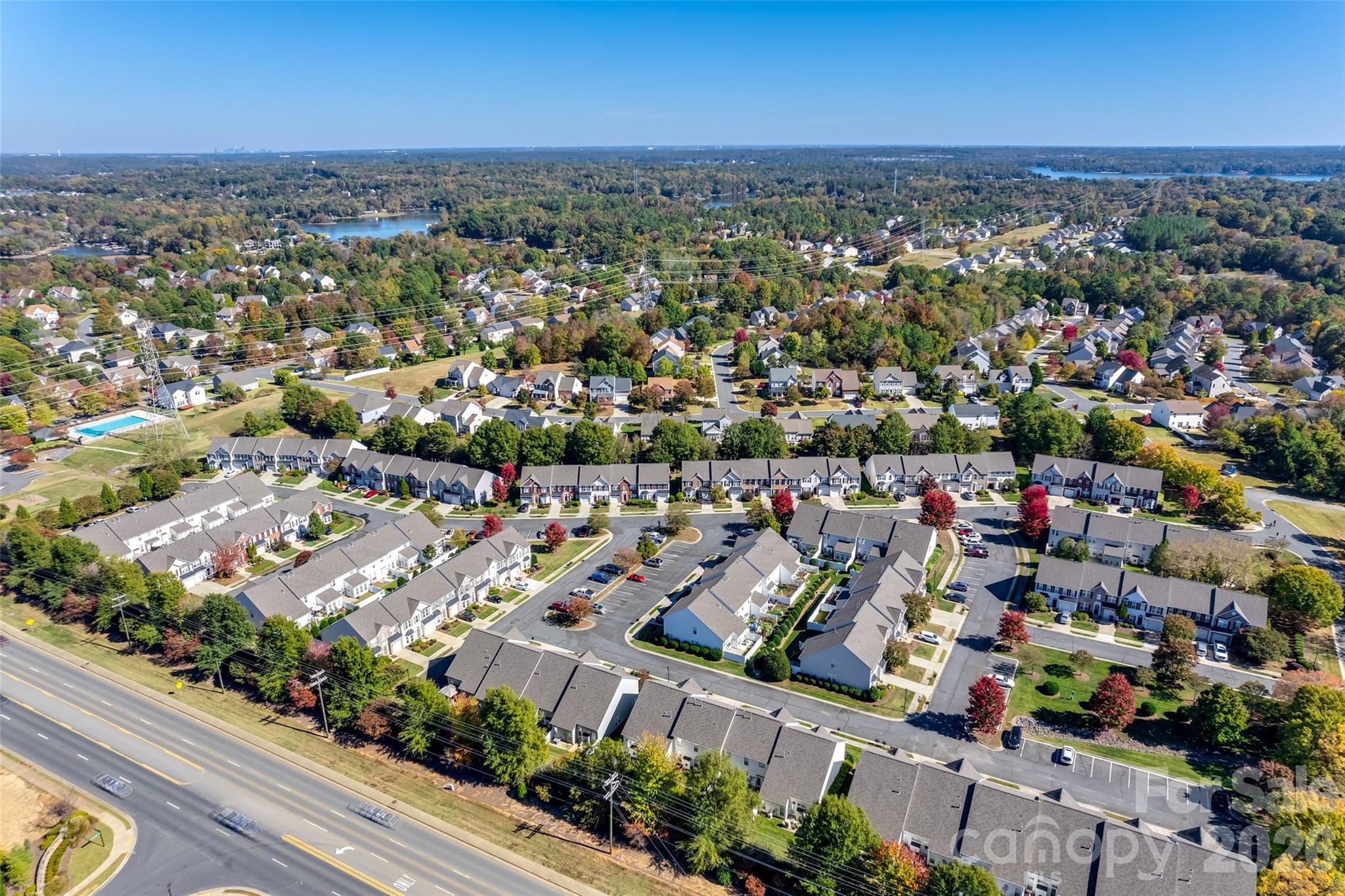 252 Hydrangea Drive Clover, SC 29710 - Photo 39 of 40 an aerial view of a city with lots of residential buildings
