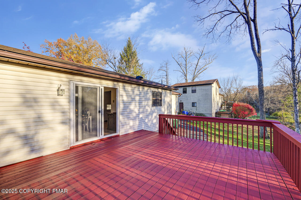 9 Gap View Heights Road East Stroudsburg, PA 18301 - Photo 48 of 57 a view of a house with a wooden deck