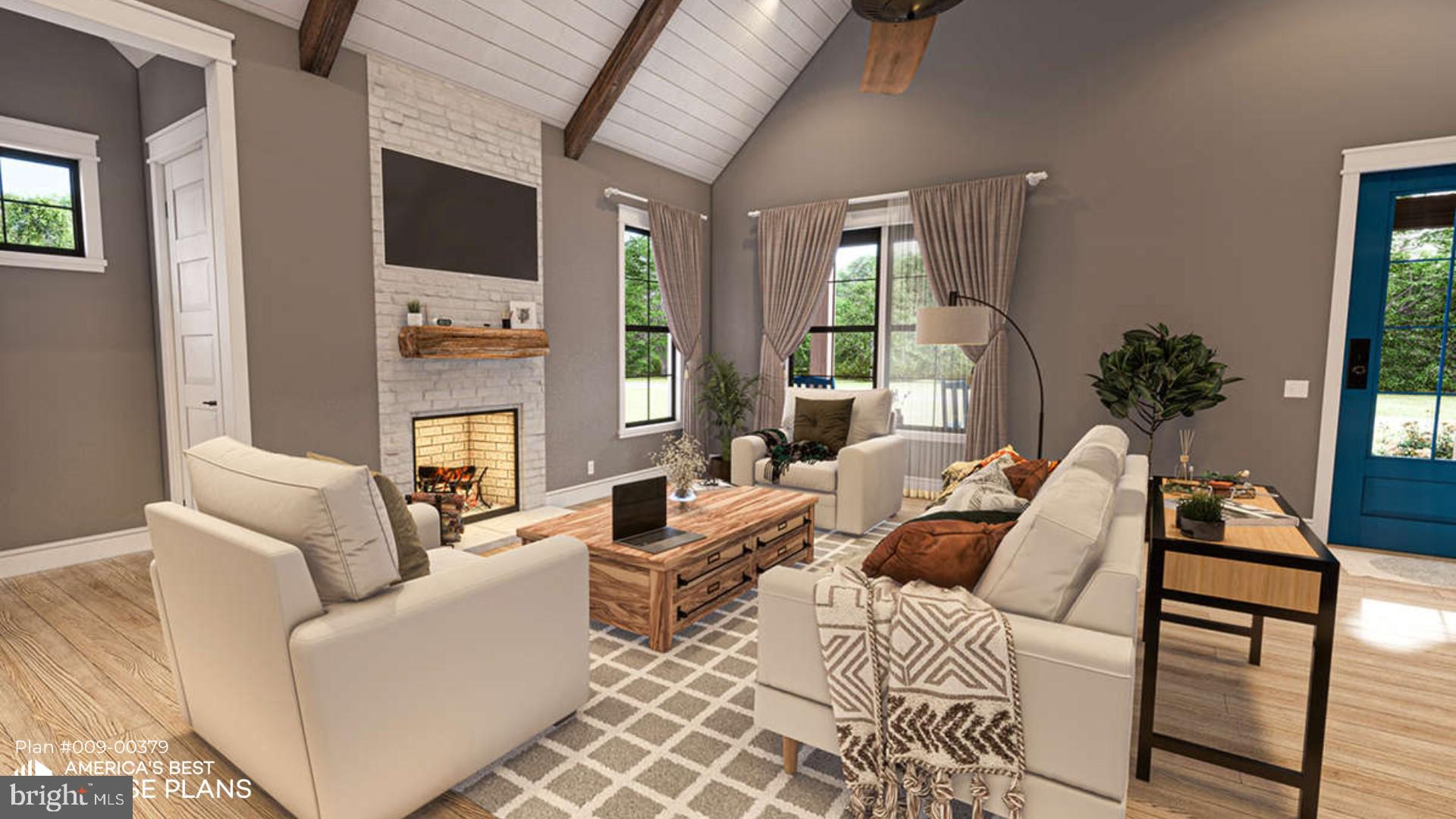 223 Brandy Road Front Royal, VA 22630 - Photo 4 of 11 a living room with furniture fireplace and large windows