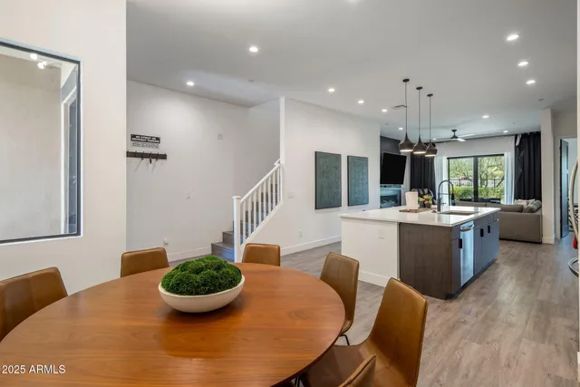 a view of city and mountain