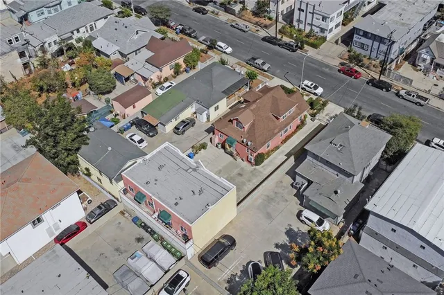 an aerial view of a city
