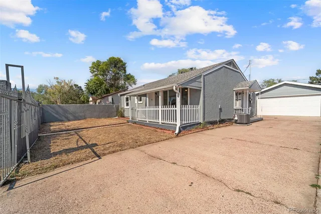 a view of a house with a outdoor space
