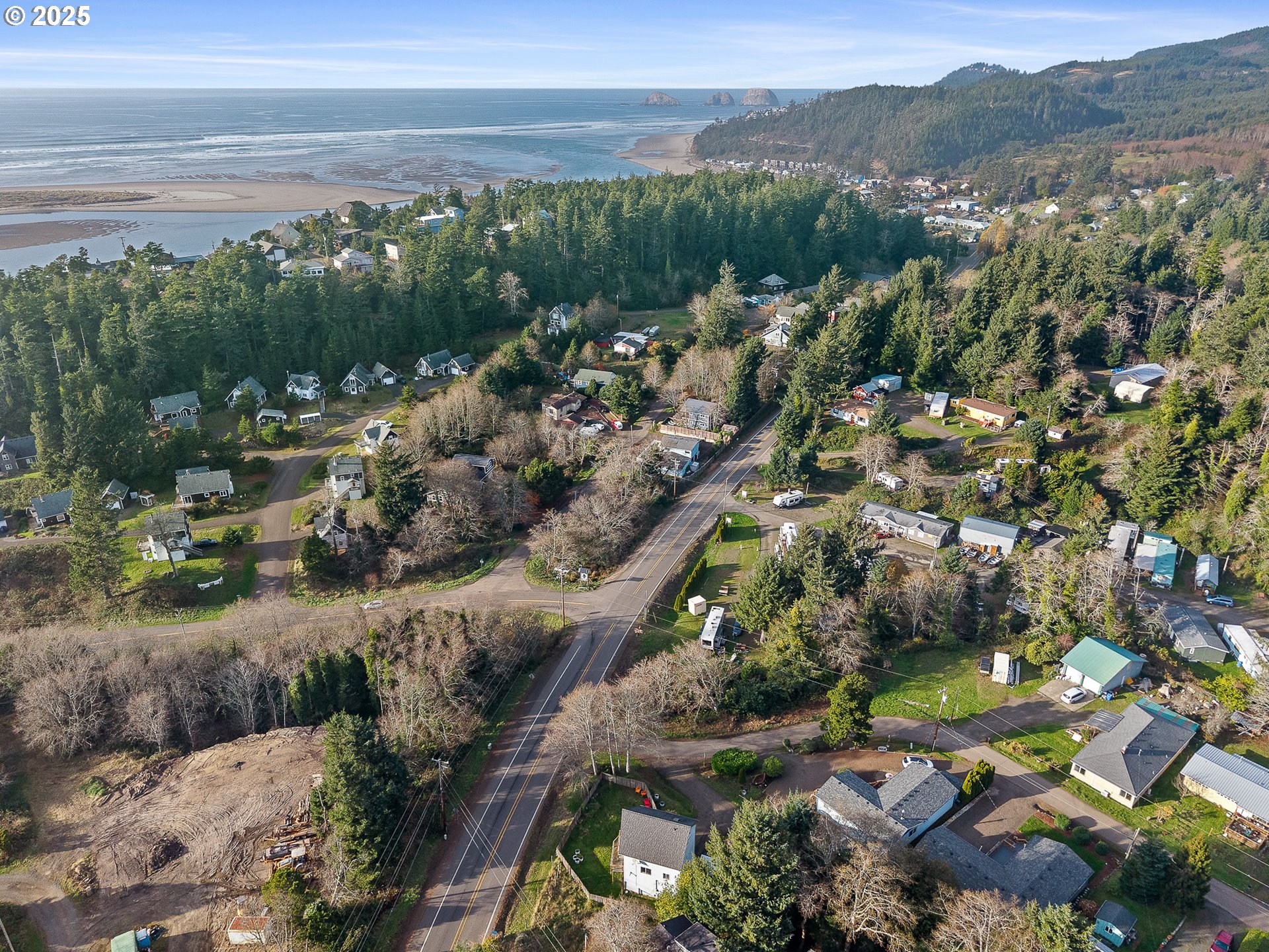 4805 Leonard Street West Netarts, OR 97141 - Photo 28 of 34 a view of a city with mountains in the background