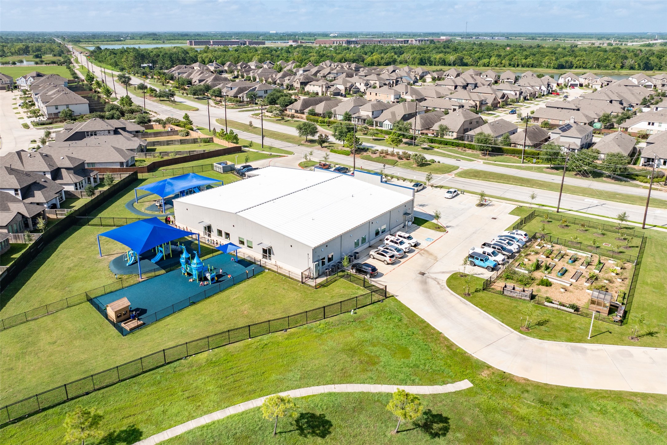 5039 Country Mdws Trail Iowa Colony, TX 77583 - Photo 42 of 50 an aerial view of a pool patio swimming pool and outdoor seating