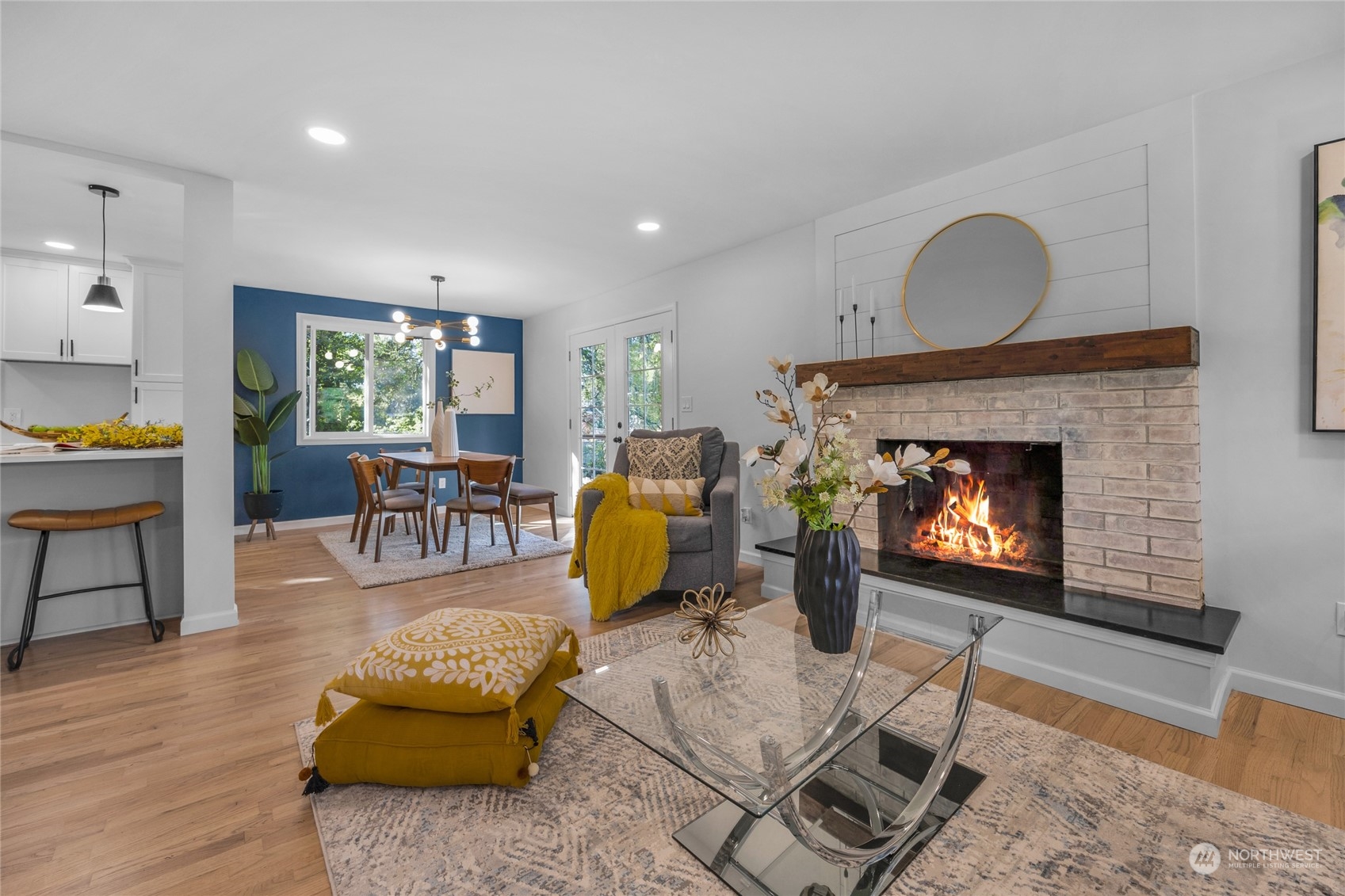 22608 23rd Place West Brier, WA 98036 - Photo 6 of 27 a living room with furniture and a fireplace