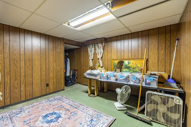 a room with furniture