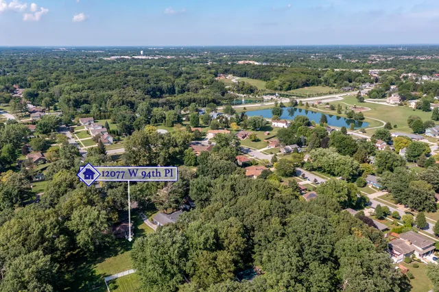 an aerial view of a city with lots of residential buildings
