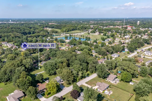 an aerial view of a city