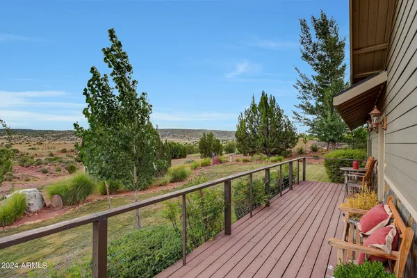 a view of a terrace with outdoor space