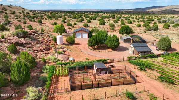 a view of a city with sunset