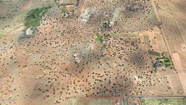 a view of a yard with wooden fence
