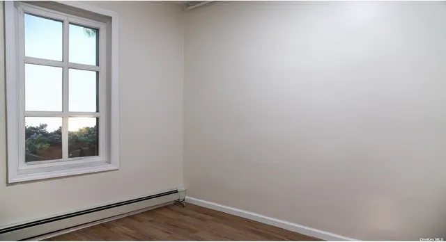 a view of a small space with window