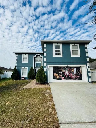 a view of a house with a patio