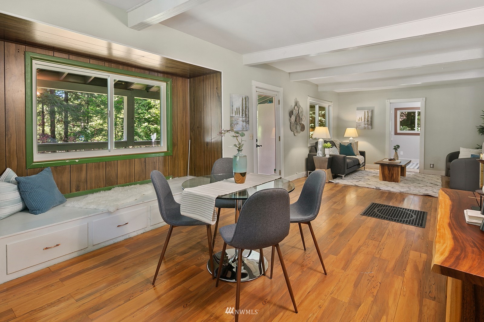 18416 Southeast Petrovitsky Road Renton, WA 98058 - Photo 13 of 36 a living room with furniture and a large window