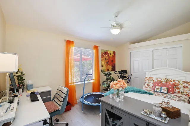 a room with furniture and a window