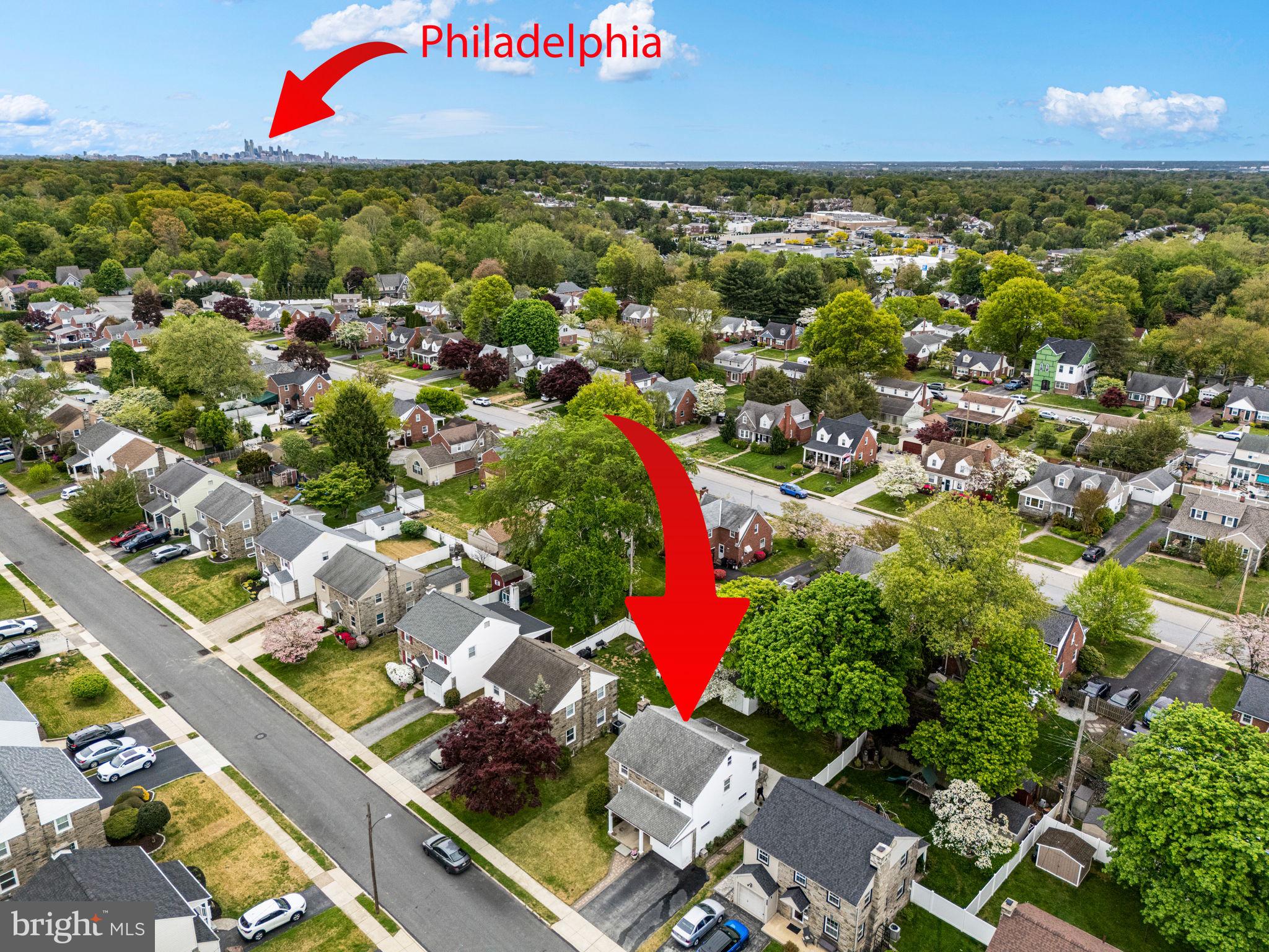 481 Maplewood Road Springfield, PA 19064 - Photo 31 of 31 an aerial view of residential houses with outdoor space