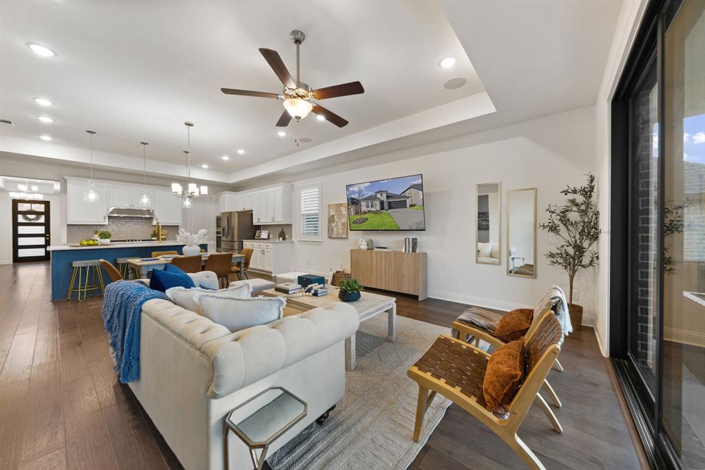 1517 Miranda Lane Denton, TX 76210 - Photo 13 of 37 a living room with furniture and kitchen view