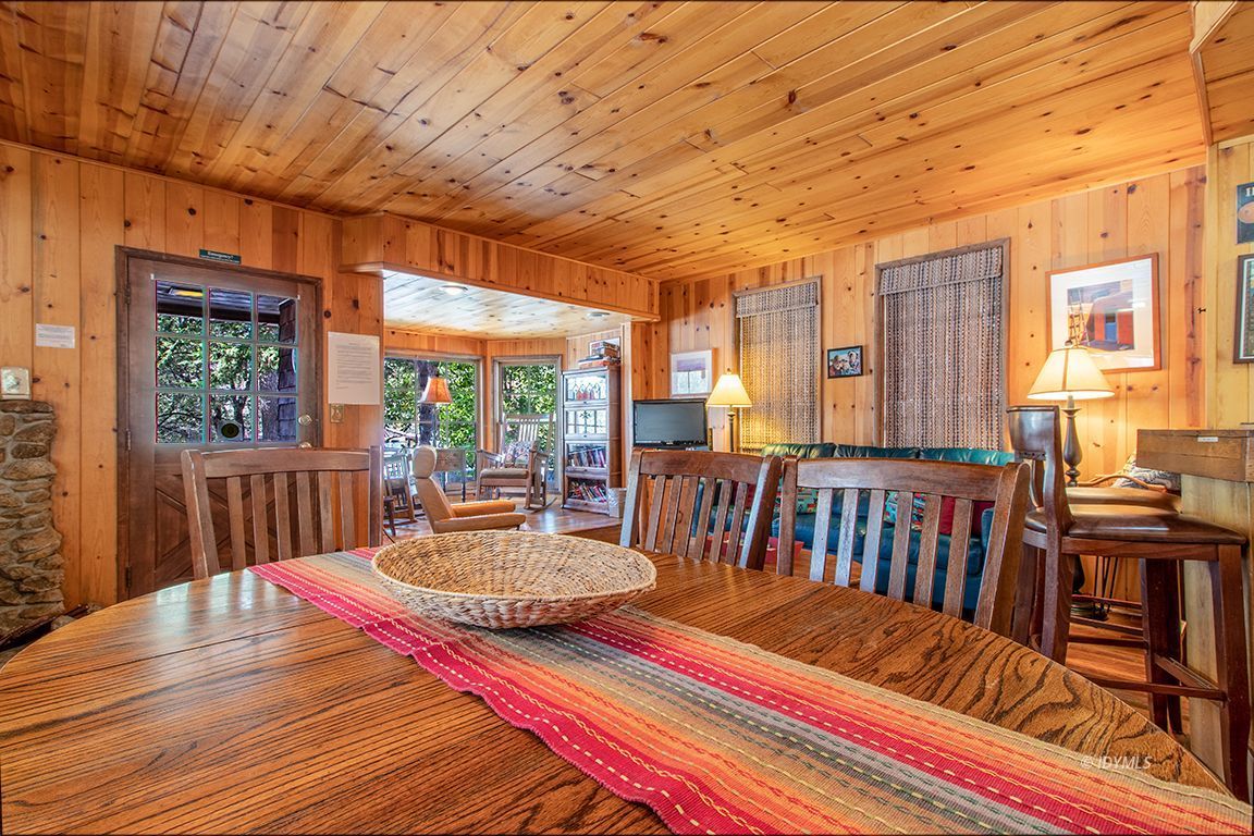 25420 Palomar Road Idyllwild, CA 92549 - Photo 14 of 53 a view of a dining room with furniture window and wooden floor