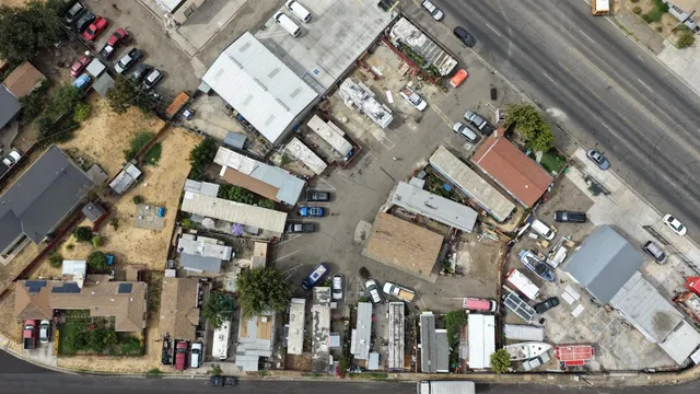 an aerial view of multiple house