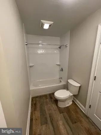 a view of a park with a large trees