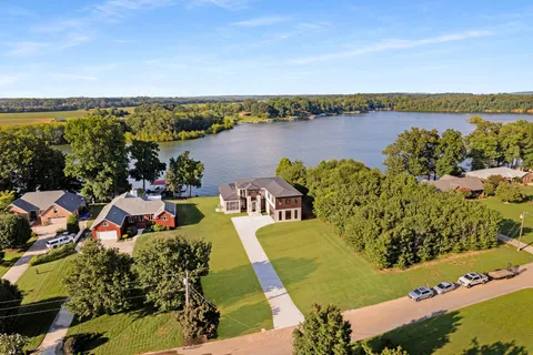 a view of a city and lake view