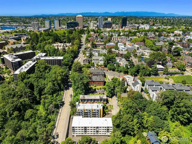 an aerial view of multiple house