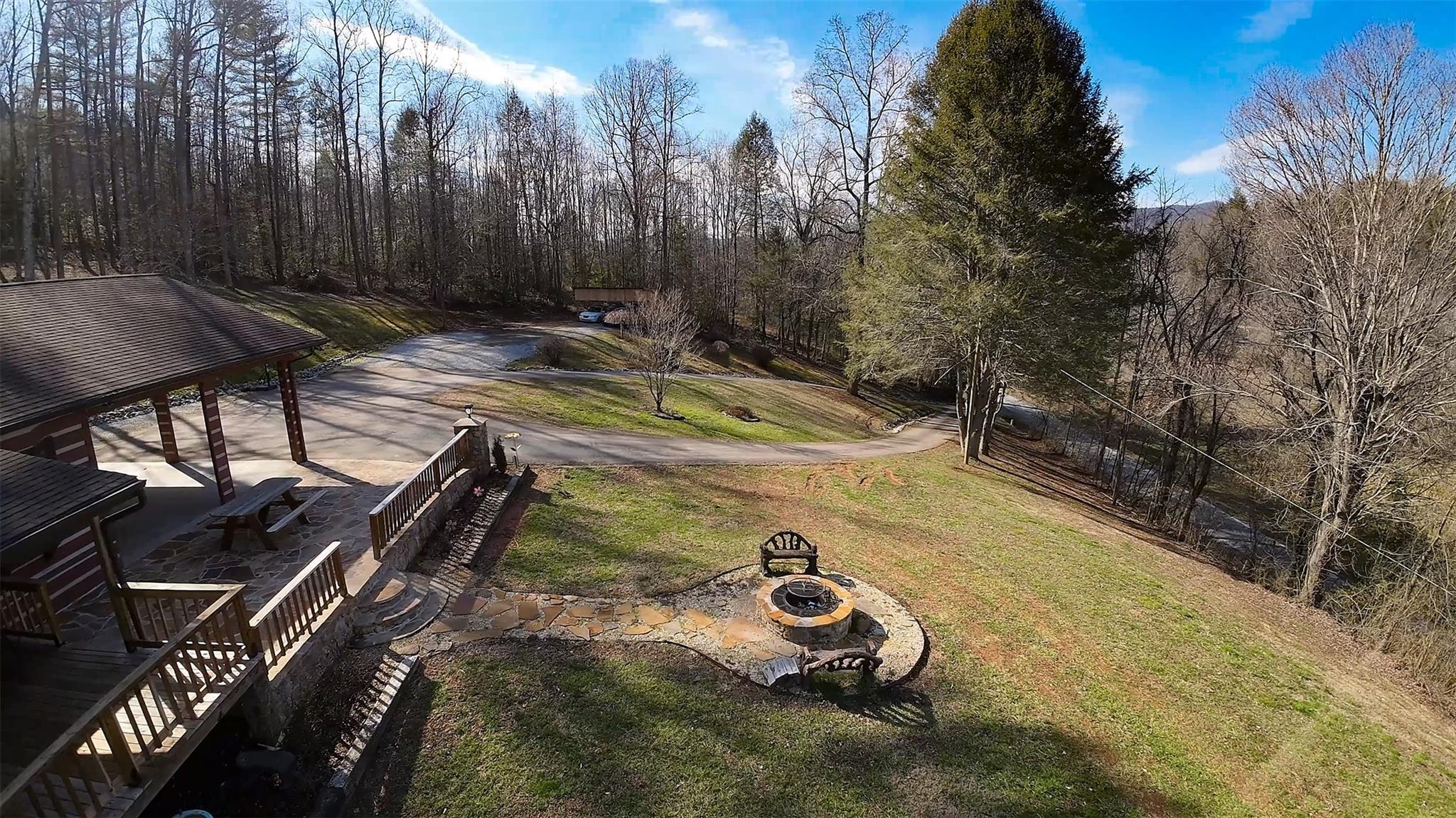 2525 Winkler Way Road Lenoir, NC 28645 - Photo 8 of 47 a view of a backyard with plants and trees
