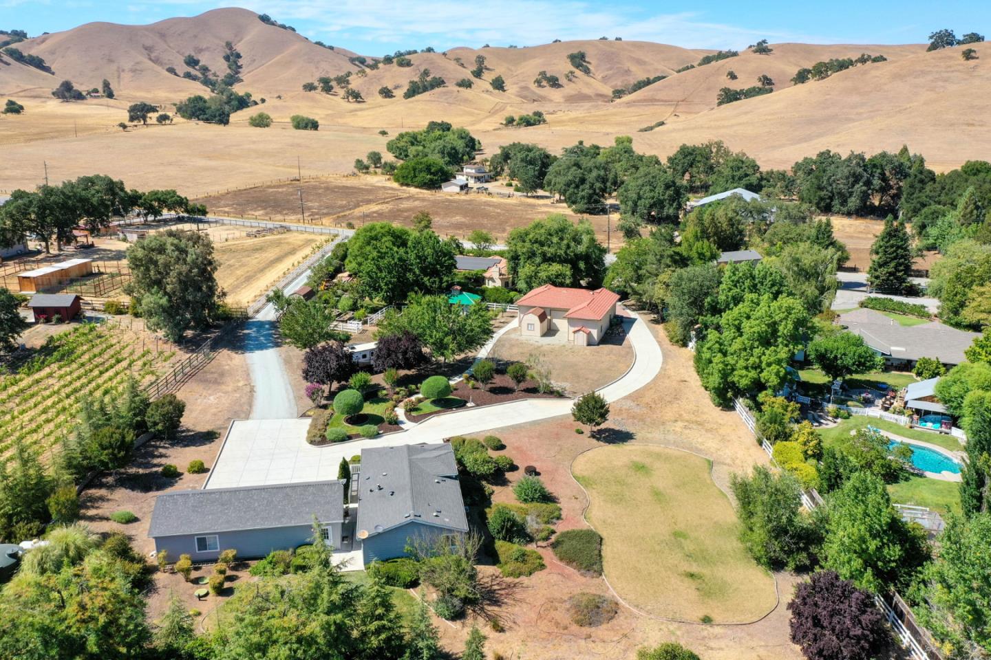 2000 Day Road Gilroy, CA 95020 - Photo 47 of 51 an aerial view of residential houses with outdoor space