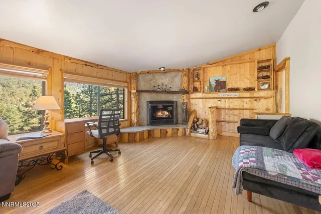 a living room with furniture and a couch