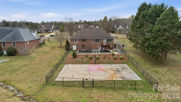 a view of a lake with a big yard