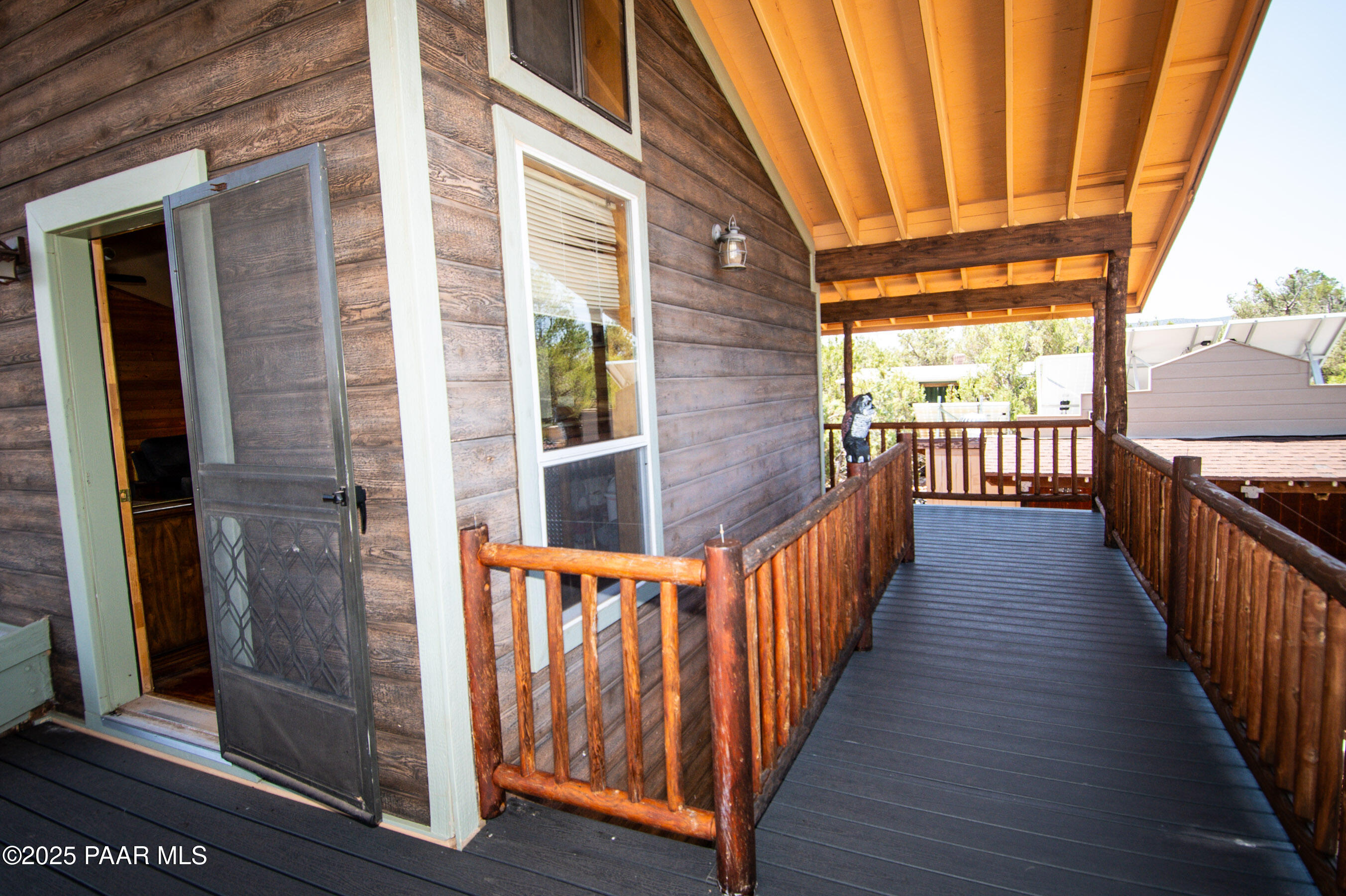 33744 Gallina Road Seligman, AZ 86337 - Photo 18 of 38 a view of a balcony with wooden floor
