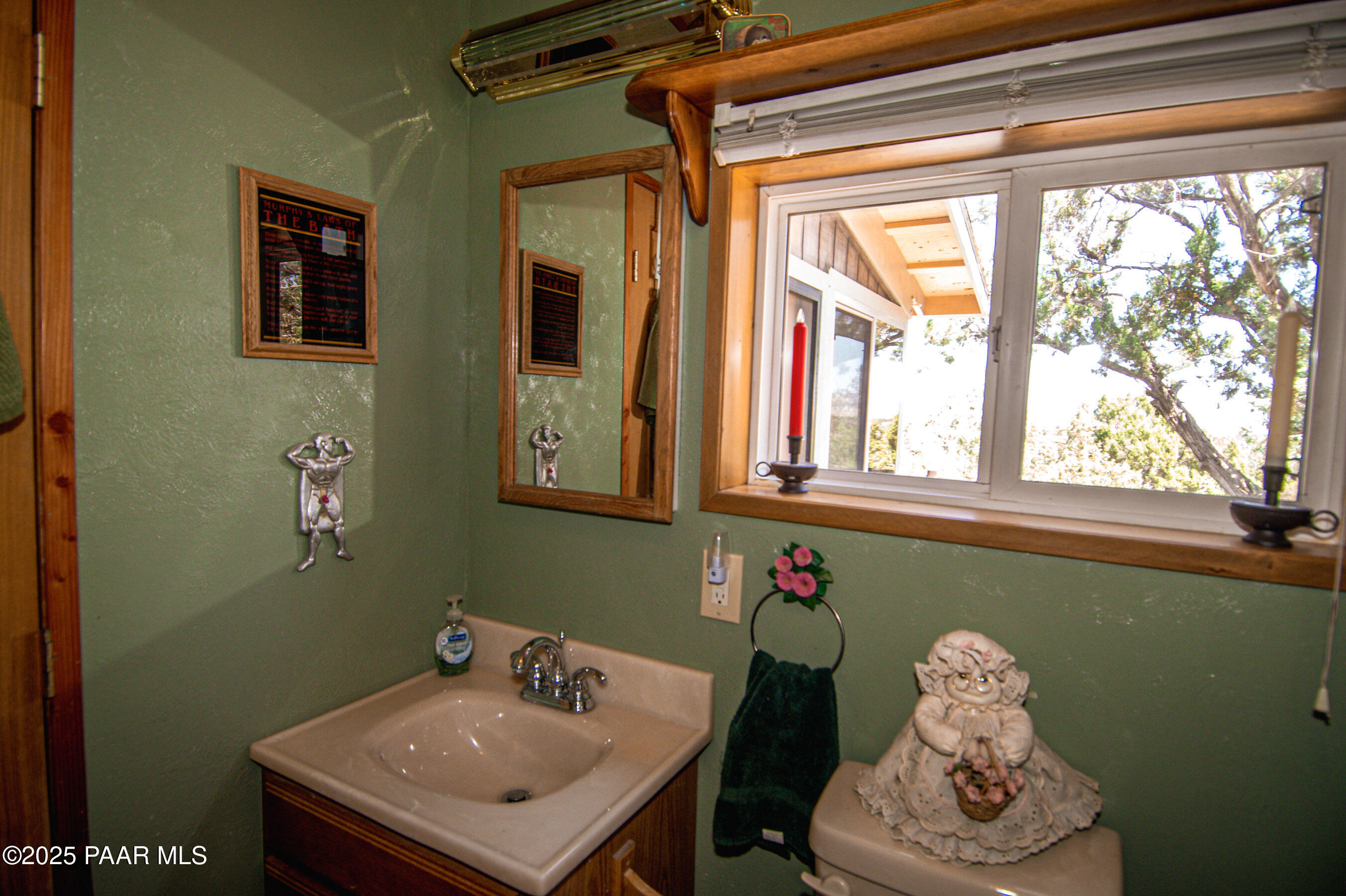33744 Gallina Road Seligman, AZ 86337 - Photo 30 of 38 a bathroom with a sink mirror and window