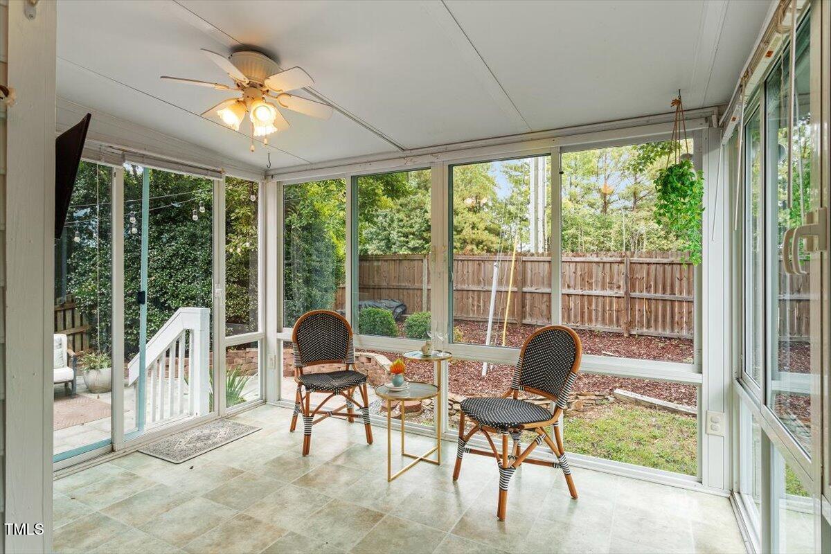 9608 Elham Court Raleigh, NC 27615 - Photo 23 of 28 Sunroom space perfect for morning coffee. Playroom area, Art Studio....so light and bright.