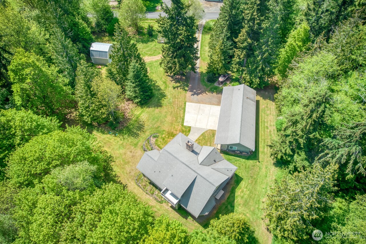 163 Prawn Road Port Angeles, WA 98363 - Photo 6 of 40 aerial view of a house with a garden