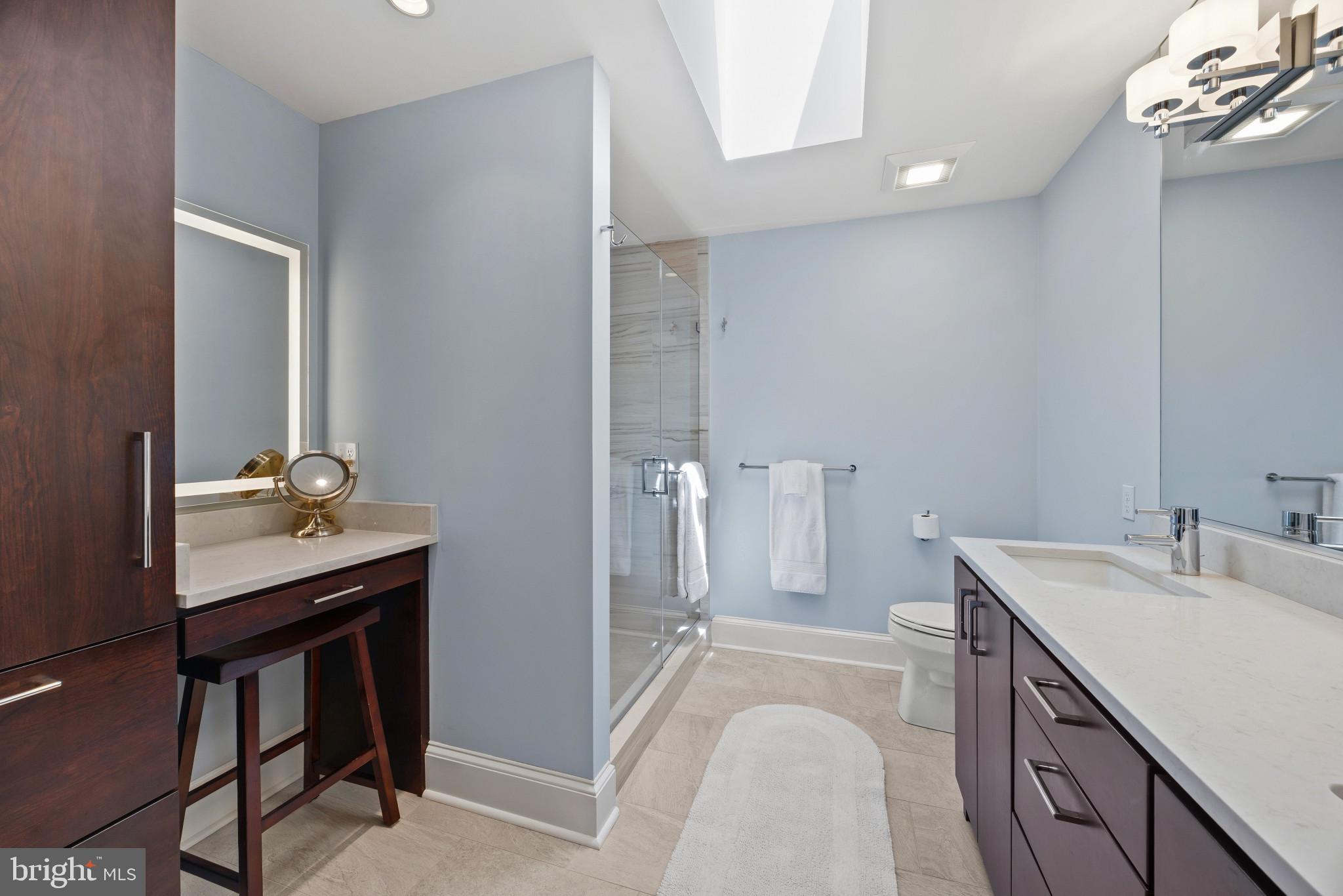 3403 Hidden River View Road Annapolis, MD 21403 - Photo 25 of 50 a bathroom with a sink a toilet and mirror
