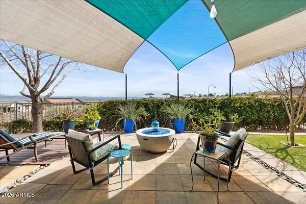 a outdoor living space with furniture and garden view