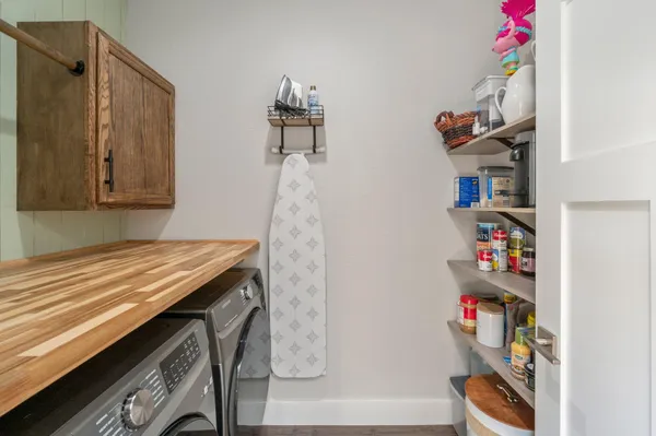 a room with storage and utility