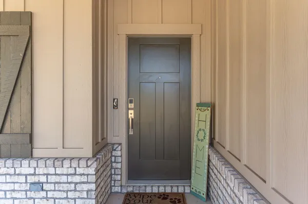 a bathroom with a mirror