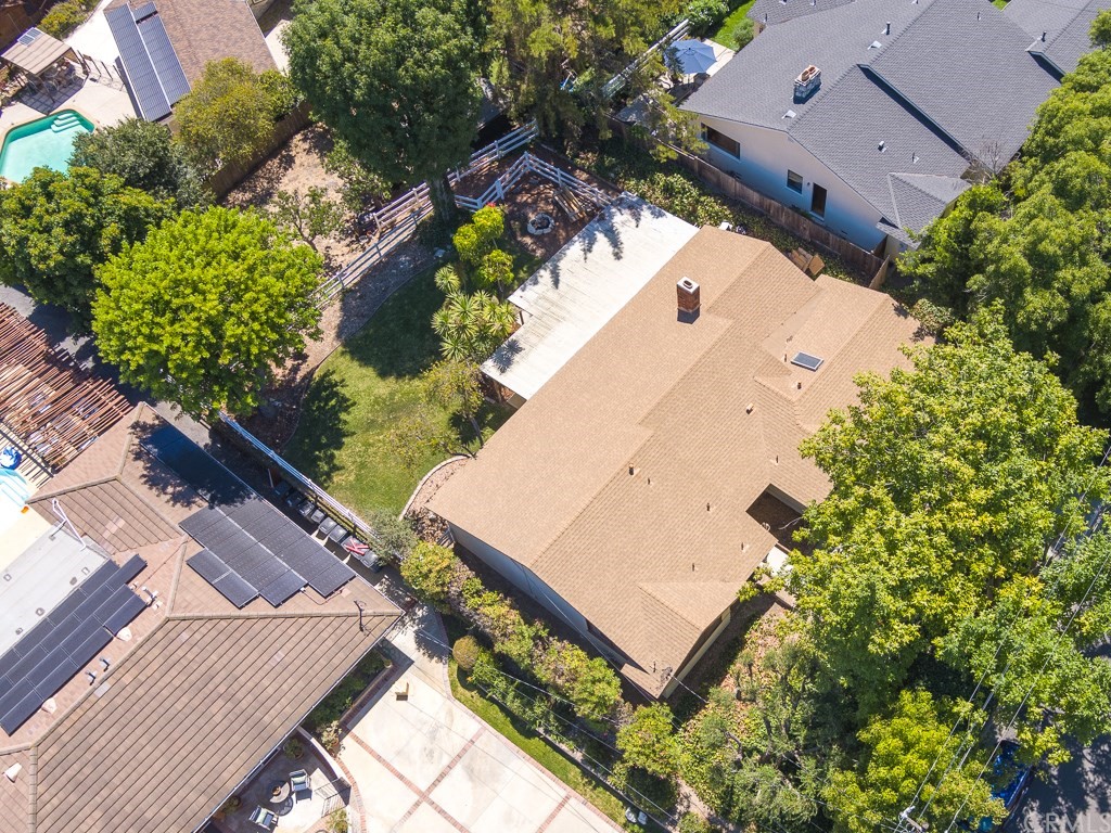 64 Ranchview Road Rolling Hills Estates, CA 90274 - Photo 31 of 38 an aerial view of a house with a yard and potted plants