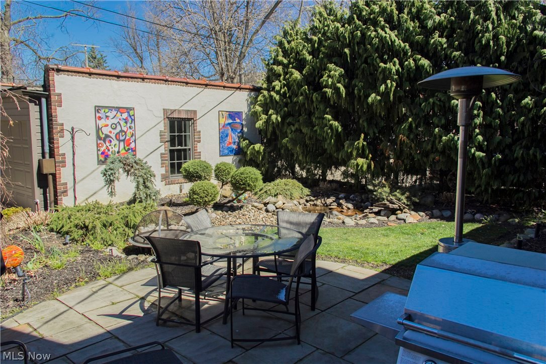 17611 Berwyn Road Cleveland, OH 44120 - Photo 16 of 17 Perfectly Manicured Back Yard & Patio...Calming Pond to Relax.
