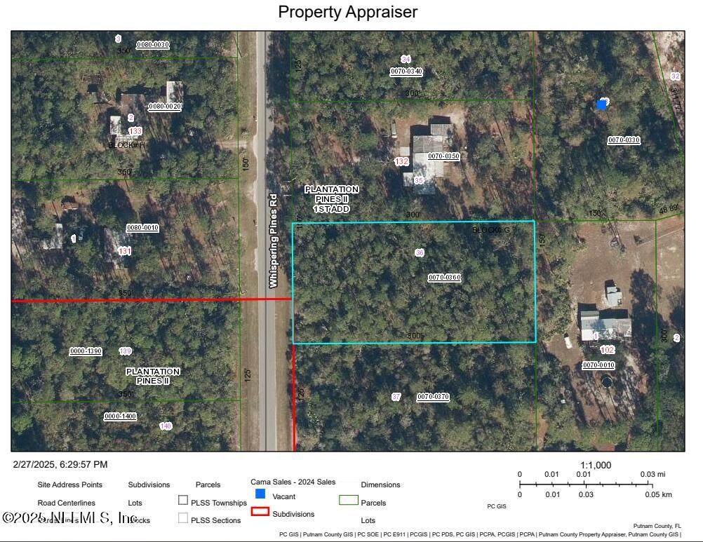 130 Whispering Pines Road Georgetown, FL 32139 - Photo 3 of 7 GIS SAT MAP