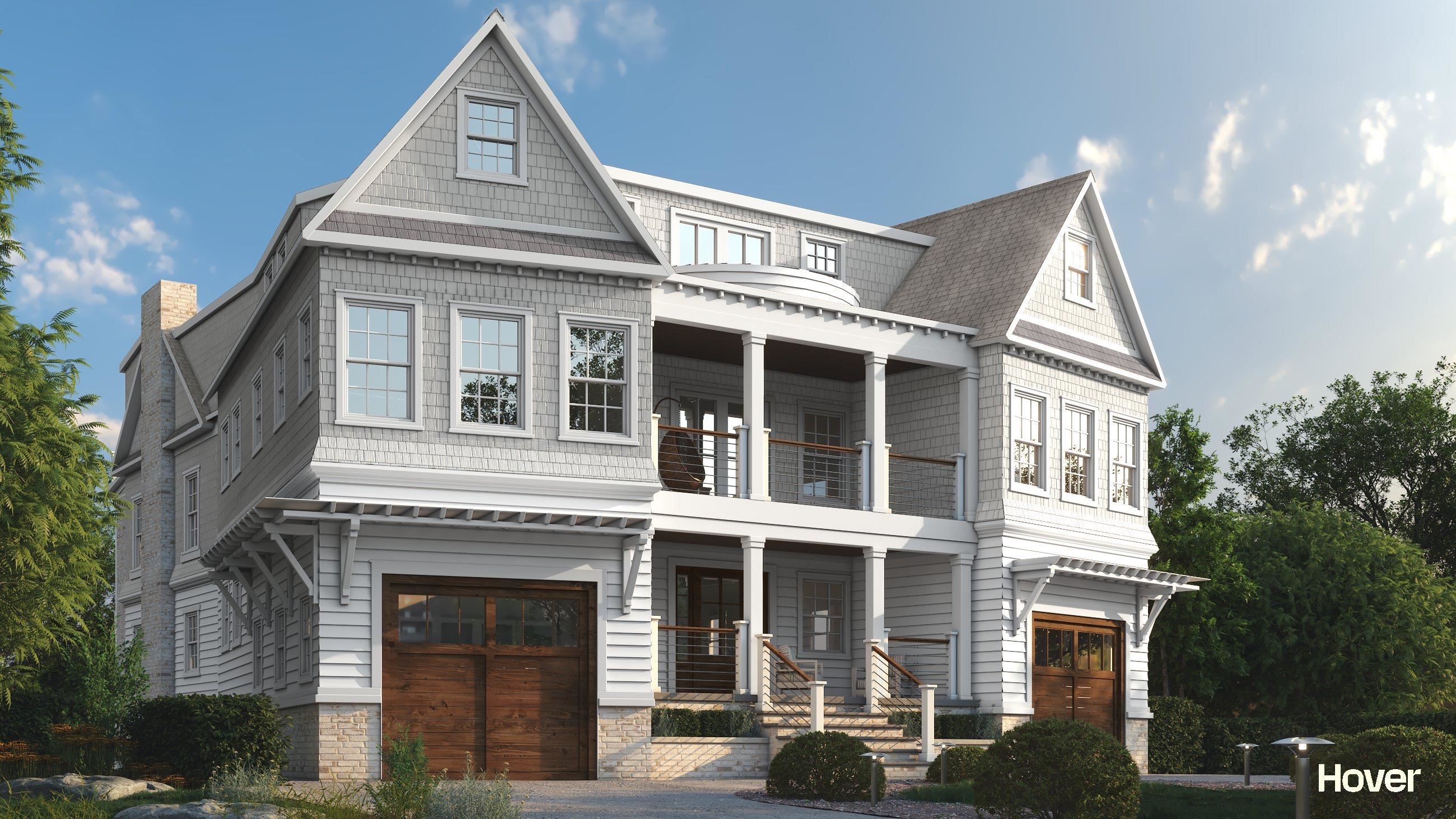 a front view of a house